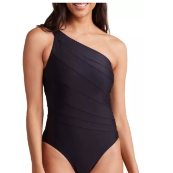 SUMMERSALT SIZE 12 NAVY BLUE THE SIDESTROKE ONE PIECE SWIMSUIT - Picture 1 of 8